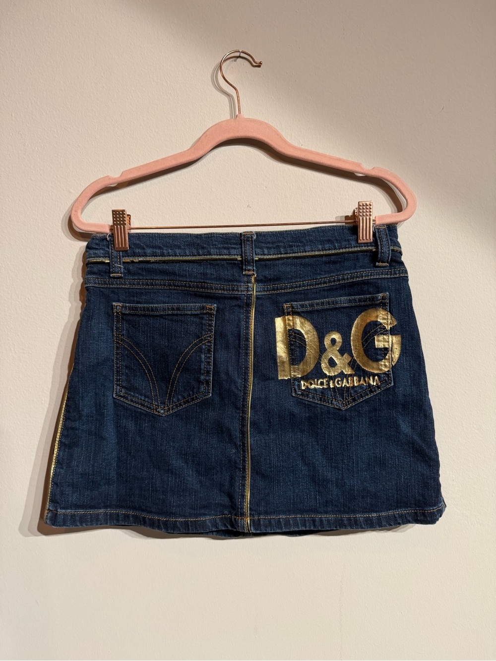 Dole & Gabbana vintage y2k denim mini skirt